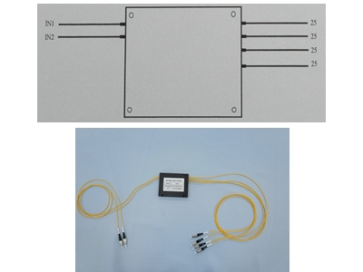 2×4分光光纤组件